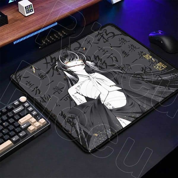 45x40CM Natural Rubber Non-slip Mouse Pad Kawaii Anime Girl Speed Keyboard Carpet Laptop Gamer Professional FPS Portable Deskmat S26327