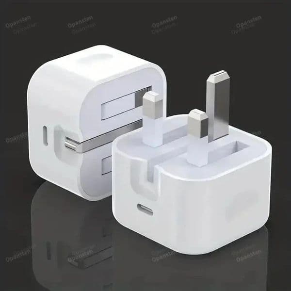 25W PD QC3 Fast Charger Foldable UK Plug USB C Wall Charger Power Adapter For iPhone 16 15 Travel