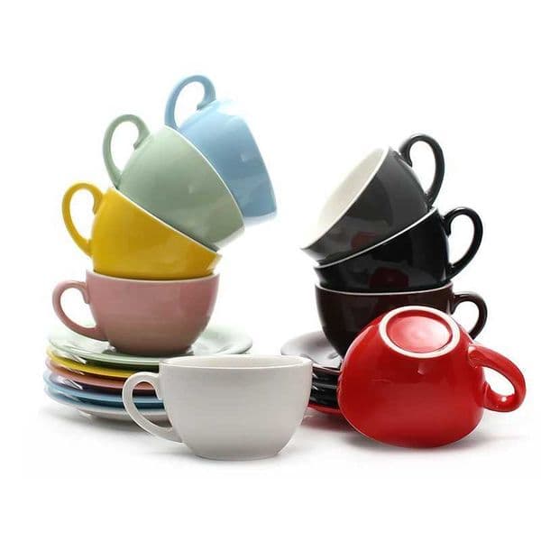 High-Grade Ceramic Coffee Cups Simple European Style Mug Cappuccino Flower Cups Latte 220mlT260328