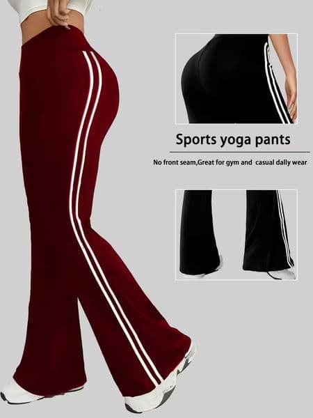 Women's High Waist Wide Leg Pants, New Yoga & Workout Wear for Outdoor Sports & Casual Wear