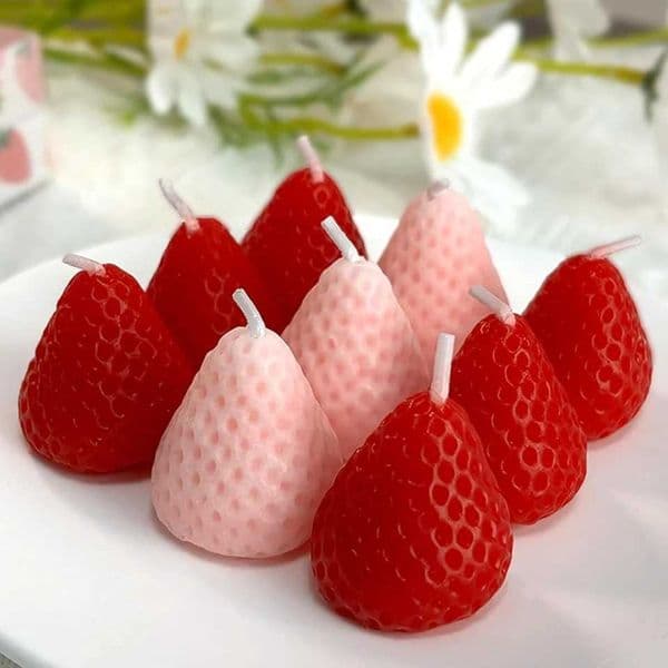 5pcs Strawberries Candles GiftsAromatherapy Candle for Wedding ReceptionsBirthday PartiesHoliday Celebration SuppliesT260318