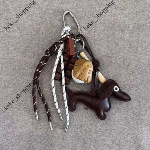 Charms Designer Style Dachshund Charm - Luxury Bag Keychain, Car Lanyard & Baseball Accessory, Premium Plush Gift