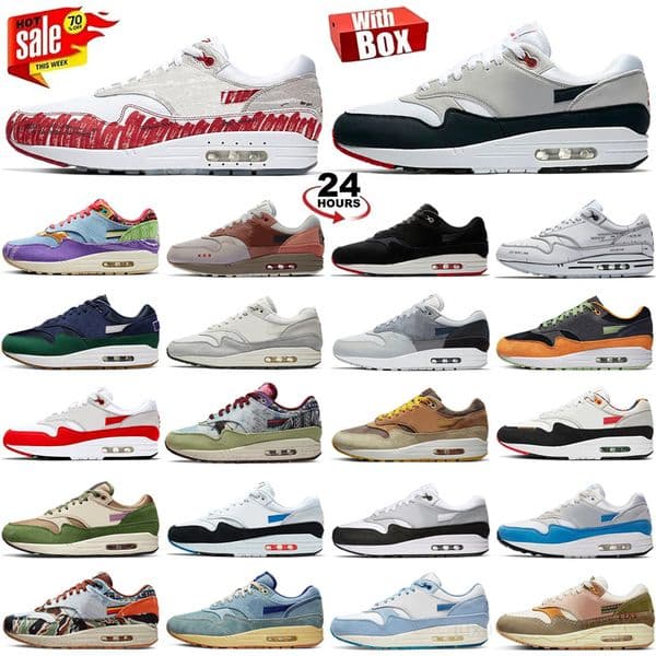87s Designer 1 87 Running Shoes Men Women train Patta Annivary Royal Big Bubble Dia De Los Keep Rippin Stop Slippin 2.0 Triple Black Jewel Wolf Grey