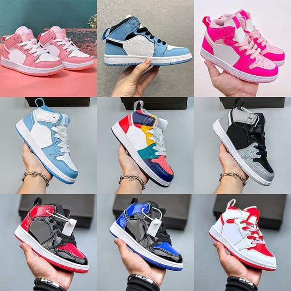 2026 Designer Children Basketball Kids Shoes Baby 1 1s XI Cherry Bred Cool Grey Concord Unc Win Like For Toddler Sneakers Fashion Tennis Shoe