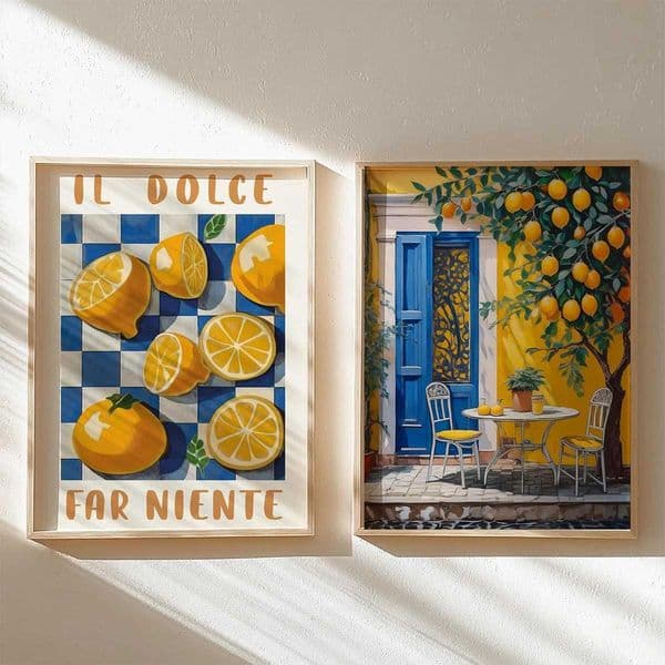 1/2pcs Italian Landscapes Lemon Tree Prints Poster Modern Cottagecore Canvas Painting for Spring Wall Art Home Decor-unframed X260328