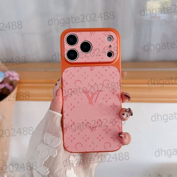 New designer fashionable phone case suitable for iPhone 17 Pro 16 15 Pro Max high-quality full coverage embossed Monograms phone protective case scratch resistant