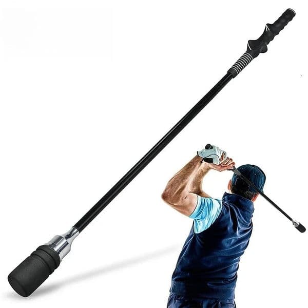Golf Swing Trainer Black Indoor and Outdoor Practice Stick Hand Grip TA031 260327