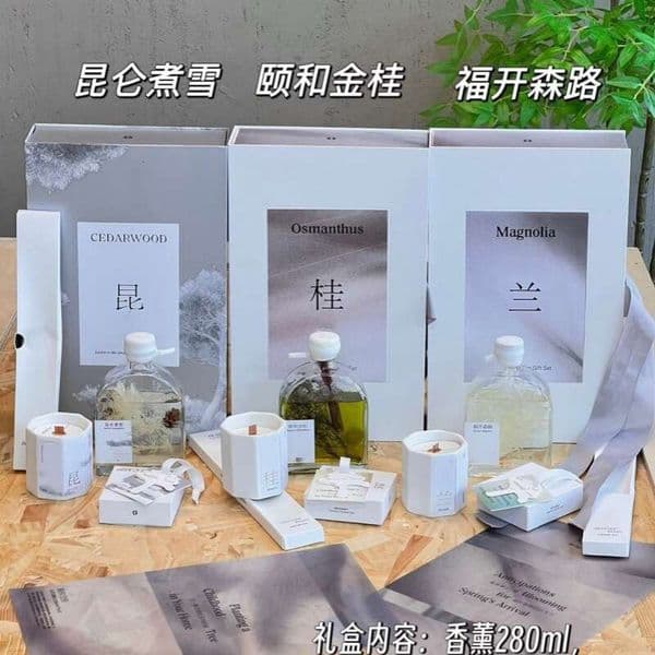 Luxury Scented Candle Kunlun Snowfall for Bedroom, Valentine's Day, Birthday, Wedding Fragrance Gift Set
