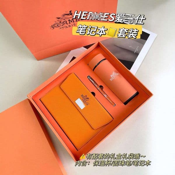 H-brand notebook box and thermos cup set, business souvenir, high-end practical gift for corporate events