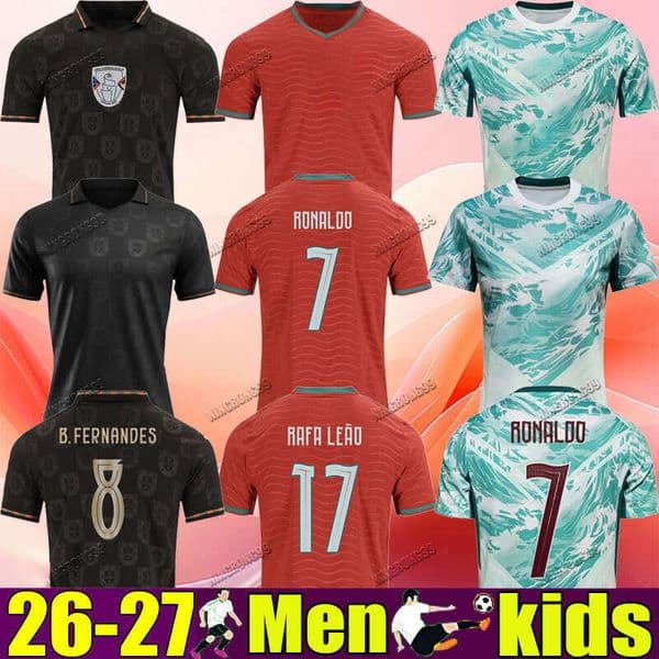 DIOGOJ portugal jersey 2026 27 World Cup soccer jerseys VITINHA RONALDO BERNARDO FELIX B. JOAO FERNANDES JoaoNeves N.MENDES Women football shirt Men Kids kit