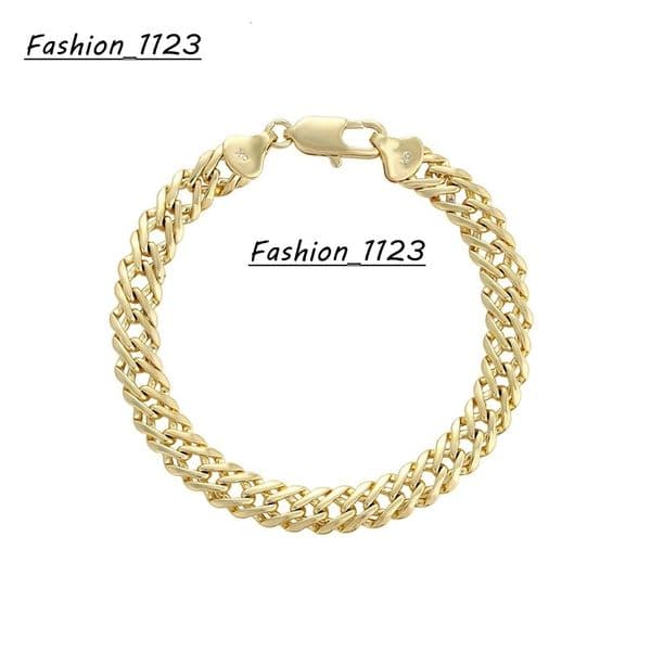 X000910007 Xuping Jewelry Wholesale 14K Gold Plated Copper Fashion Double Cross Cuban Chain Rapper Men Bracelet