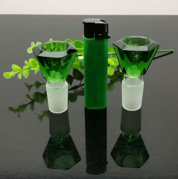 Smoking Pipes bongs Manufacture Hand-blown hookah Green diamond glass bubble cigarette accessories