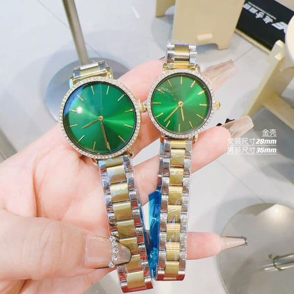 Brand Wrist Watches 36mm 28mm Lovers Couples Men Women Girl Crystal Style Steel Metal Band Quartz Clock Dan22