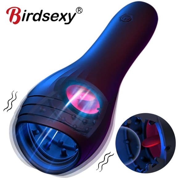 Masturbator For Man Blowjob Glans Trainer Vibrating Penis Massage Tongue Sex Oral Masturbators Endurance Exer Sex Toys For Man 260323