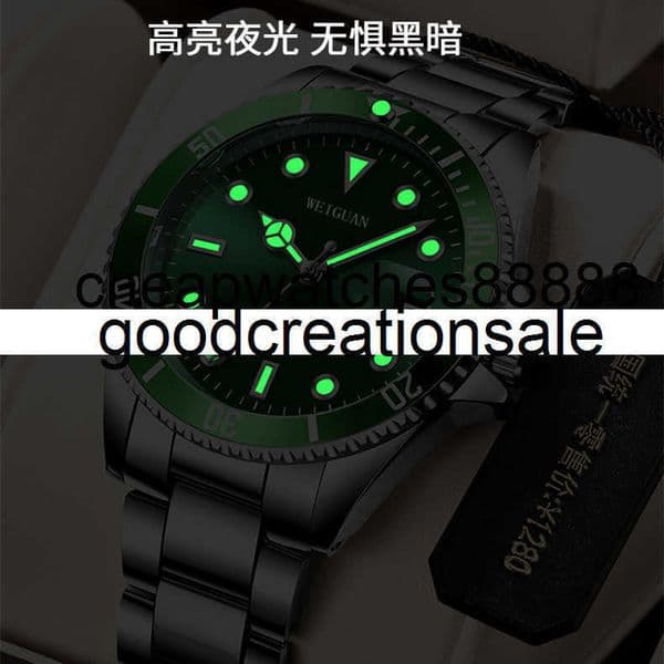 Original 1to1 Brand watch Green Water Ghost Fully Automatic Mechanical Watch Mens Watch Calendar Night Light Substitute Labor Home Multifunctional Watch