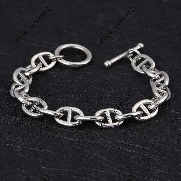 Brass Charm Bracelet, European American INS Style Link Chain, Silver & 18K Gold Plated Copper, Toggle-Clasp Circle Charms, Unisex Party Jewelry