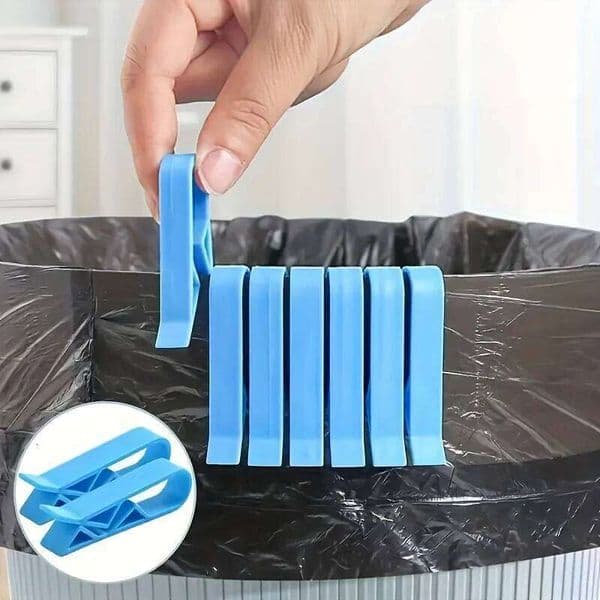 10 innovative can clips - safe and non slip trash bag holder, stylish divider side clips, convenient for home use
