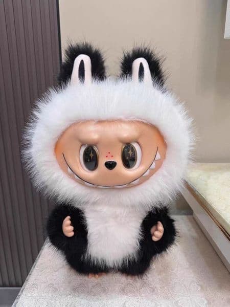 38cm zimomo Labubu Big Leader Archangel Vinyl Plush Doll Big Doll Plush Figure Toy Birthday Gifts Lowest Price & Great Discount