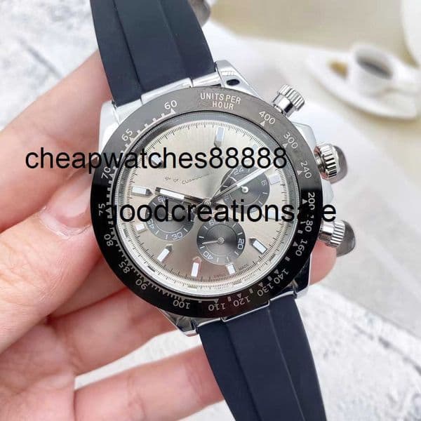 Brand 1to1 designer watch Di Tong Na Three Eye Six Pin Quartz Watch Tape Steel Strip Mens Watch