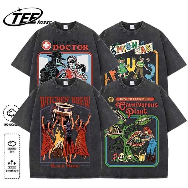 The Treating Doctor Design Washed T-Shirt Mens Summer Hot Sale T Shirts Cotton Comfortable Top Unisex Multicolor Soft Clothes L260330