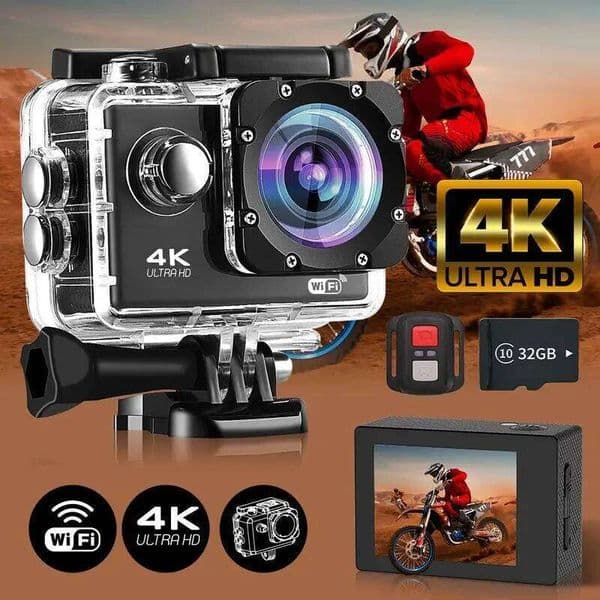 Null Outdoor 4K WiFi Action Video Recording 4K/30FPS 2.0"170D GPS 4X Zoom Underwater Waterproof Sports Camera Helmet 26H0330