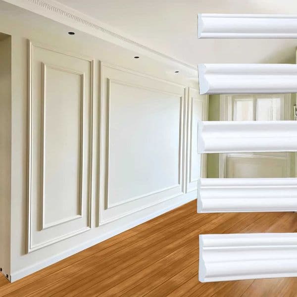 1pc 2m/7874in Molding Trim Peel and Stick Chair Rail Moulding for Walls Self Adhesive Flexible Border Trim for Wall Mirror Fram X260328