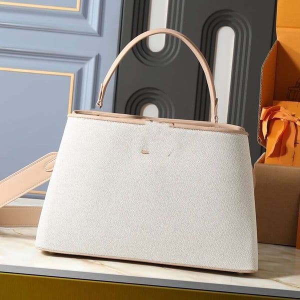 Luxury Designer Bag Large Capacity Canvas Tote Handbags For Women Fabric Shoulder Bags Middle Size Trendy Fashion Shopping Purse Designers Hobo Handbag
