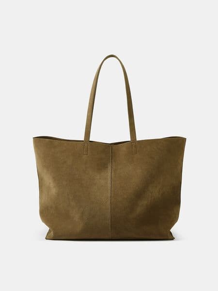 Master Quality Suede genuine leather shoulder tote bag