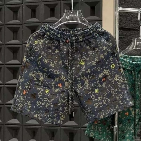 Summer New Trendy Brand Men's Full Print Casual Youth Cool Light Luxury Beach Shorts