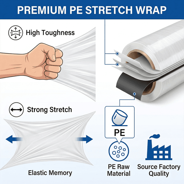 Customized Factory 50cm Special Wrapping Film for Packing, In Stock; Grafting Film, Packing Film, Stretch PE Wrapping Film for Factory Use high quality