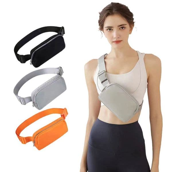 Sport Fanny Pack Storage Bags Waist Pack Nylon Waterproof Cross Body Belt Bag Bum Bag Adjustable Strap Outdoor Sports Running Mobile Phone Bags W0092
