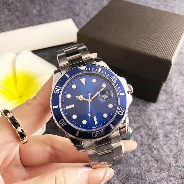 AAAAASuper Clone Luxury New Business Men's Watch Fashion Ceramic Calendar Folding Buckle Automatic Movement Watch Waterproof