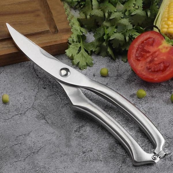 Stainless steel scissors Kitchen special multifunctional cutting food scissors Powerful sharp scissors for chicken bone barbecue 260327