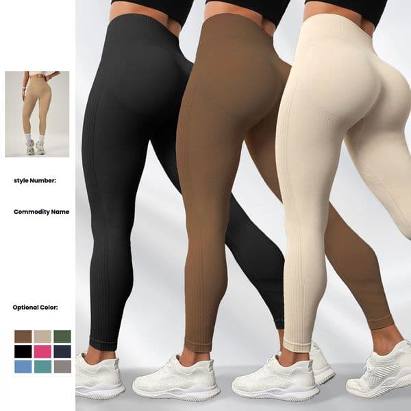 Women's High Waist Tummy Control Butt Lifting Yoga Pants, Quick Dry & Breathable Running Fitness Leggings