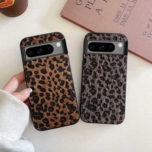 Fashion Retro Leopard Print Plush Textured Phone Case for Google Pixel 10 9 Pro XL 6Pro 7Pro 8Pro 7A 8A 9A 6A Protective Cover L260523