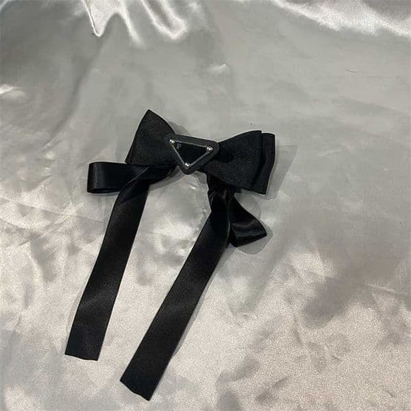 Black Vintage Designer Bow Hair New Fashion Womens Charm Classic Triangle Luxury Style Gift Headband 12A