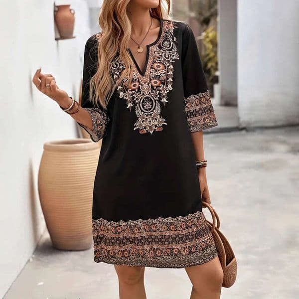 In-stock cross-border Amazon summer new women's dress, European and American sexy floral black dress
