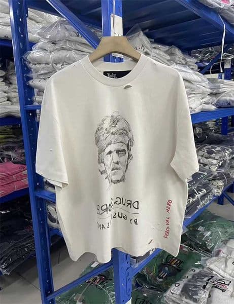 Summer Paly Hollywo Loose Casual Pattren Printed Short Slved Simple Loose Strt T-shirt Men Oversize Sports Hip Hop Cotton H260330