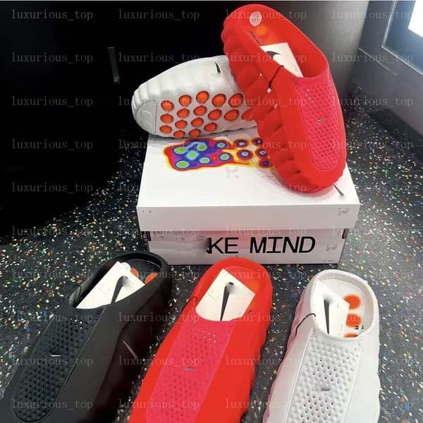 001 Slides Mind 001 Desginer Sneakers Slippers 2026 New Tech Comfortable Sandals Light Bone White Solar Red Smoke Grey Men Women Mind001 Pregame Mules Size