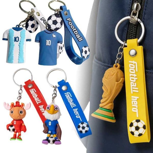 Bestselling Cartoon Soccer Trophy Keychain Bag Pendant Couple Hanging Charms Perfect Gift For Football Lovers C260330 C260330