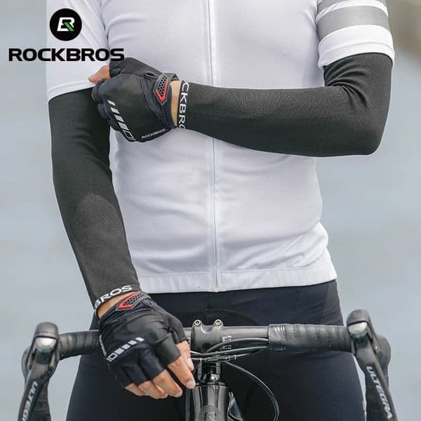 ROCKBROS Winter Cycling Arm Protection Thermal Fleece Keep Warm Bike Cuff Sleeves MTB Road Motorcycle Bicycle Oversleeves 260312