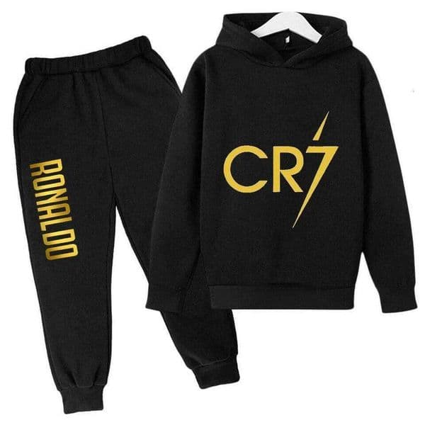 Ronaldo CR7 Print Football Idol Children Hoodie 2pcs Set Pants Suit Kids Boys Tracksuit Girls Clothing Sport Tracksuits S260328