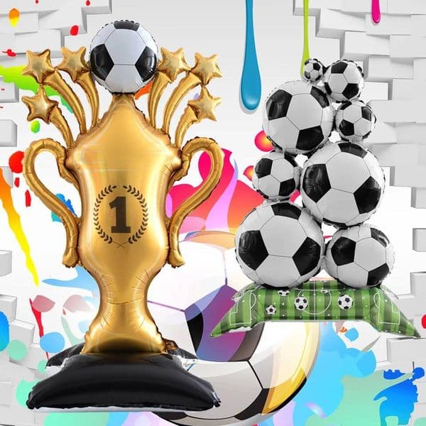 Bestseller 59Inch Stand Pedestal Trophy Shape Foil Balloons Soccer Cup Balloon Birthday Football Theme Party Decorations Ddmytues