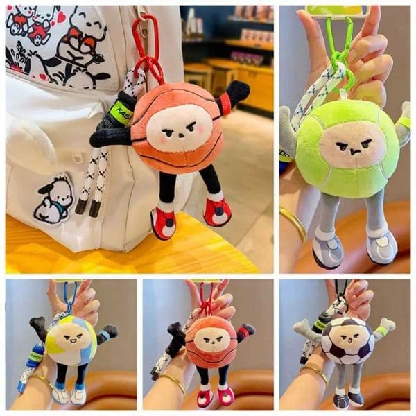 Plush Basketball Plush Keychain Basketball Baseball Stuffed Volleyball Plush Pendant Cartoon Ins Football Plush Key Ring C260330 C260330