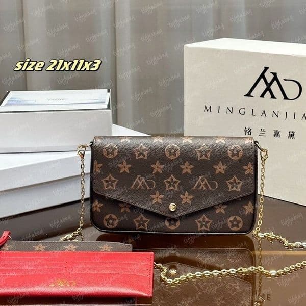 Designer Bag 3pcs set Pochette Felicie Chain Women Bags Handbag Crossbody Purse Fashion Shoulder The Tote Bag Wallet With box