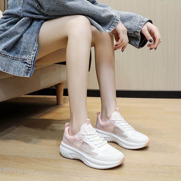 New Casual shoes women Mesh shoes sports shoes breathable mesh thick sole sneakers raised height fashion comfortable trendy
