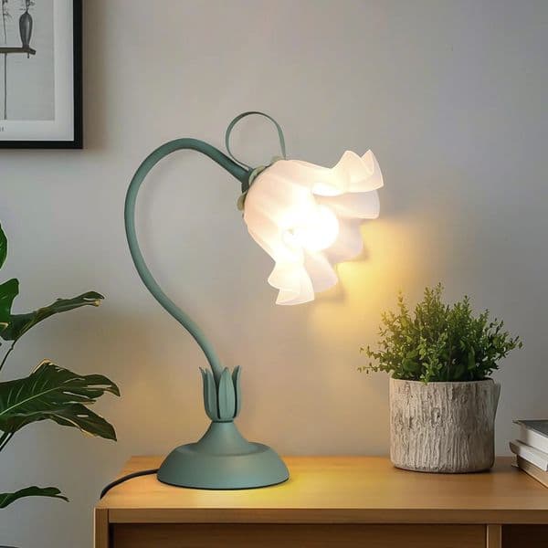 Vintage bedside lamp flower lamp living room decoration lamp color greenE26LED lighting adjustable direction lamp 260326