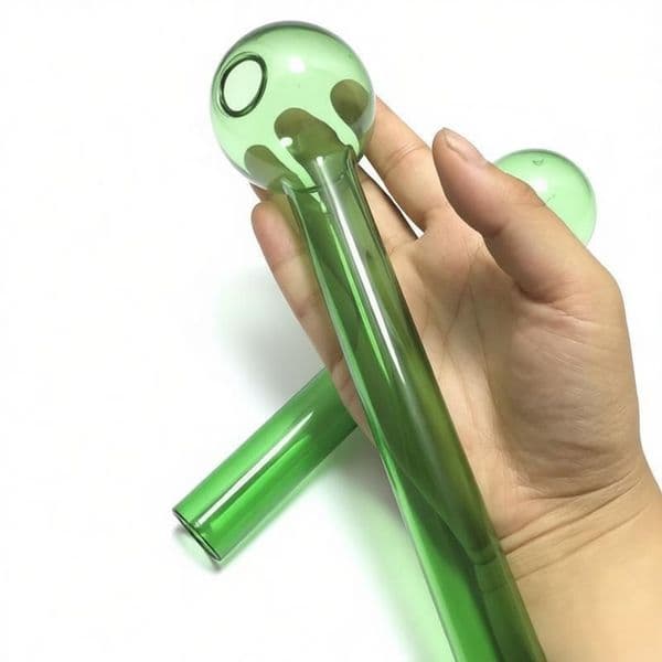 Super heady Colorful Thick Heady Glass Oil Burner Pipe Clear Great Tube smoking Oil Nail Pipe for water bong 20cm lenght 50mm ball