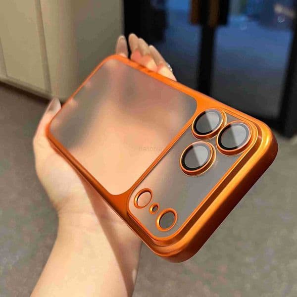 Official Cosmic Orange Plating Frosted Translucent Thin Phone Case For iPhone 17 Pro Max Air Series Bumper Cover for 17 Pro Case H260330