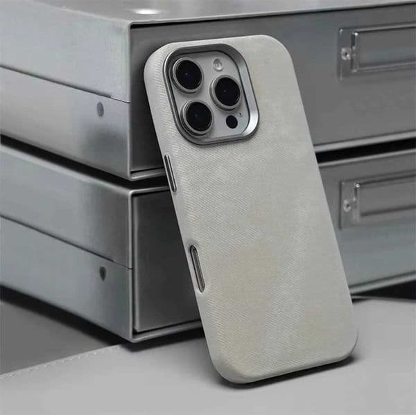 Luxury MagSafe Fiber Leather Case For 16 15 14 13 12 17 Pro Max Plus Magnetic Wireless Charge Alloy Lens Shockproof Cover L260523